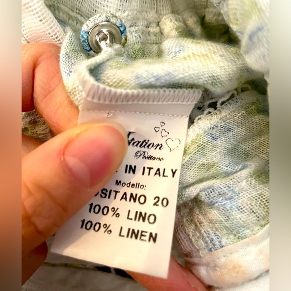 Temptation Positano classic Positano linen blend maxi dress cashmere green - Picture 8 of 8